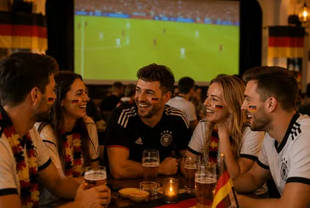 Fußballabend mit Public Viewing – Deutschland live