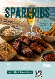 Spare Ribs All You Can Eat im Restaurant Lineti in Zinnowitz