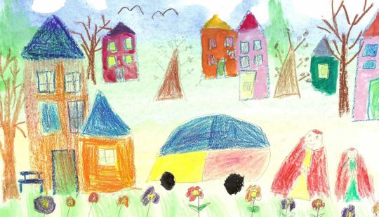 Kinderkunst als Beispielbild der Kunstausstellung im Haus des Gastes Zinnowitz
