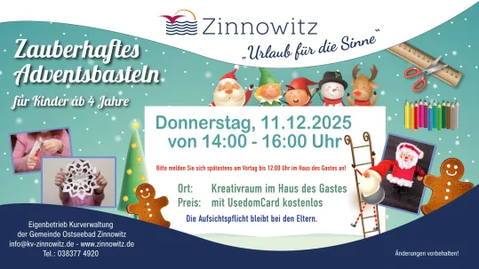 Zauberhaftes Adventsbasteln für Kinder ab 4 Jahre